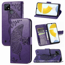 Load image into Gallery viewer, Butterfly Love Flowers Embossed Horizontal Flip Leather Case with Holder &amp; Card Slots &amp; Wallet &amp; Lanyard, For OPPO Realme C21Y, For Xiaomi Mi 11T / 11T Pro, For Honor Play 5T Youth, For Google Pixel 6, For vivo Y72 5G