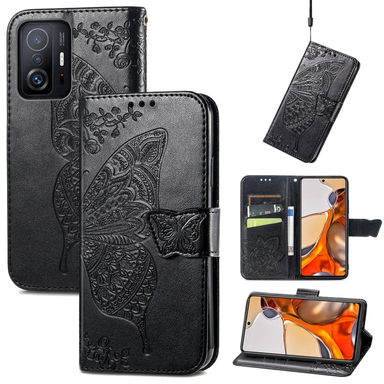 Butterfly Love Flowers Embossed Horizontal Flip Leather Case with Holder & Card Slots & Wallet & Lanyard, For DOOGEE N40 Pro, For Infinix Zero 8, For OPPO Realme C21Y, For Vodafone Smart E11, For Wiko Power U30, For Xiaomi Mi 11T / 11T Pro             ...