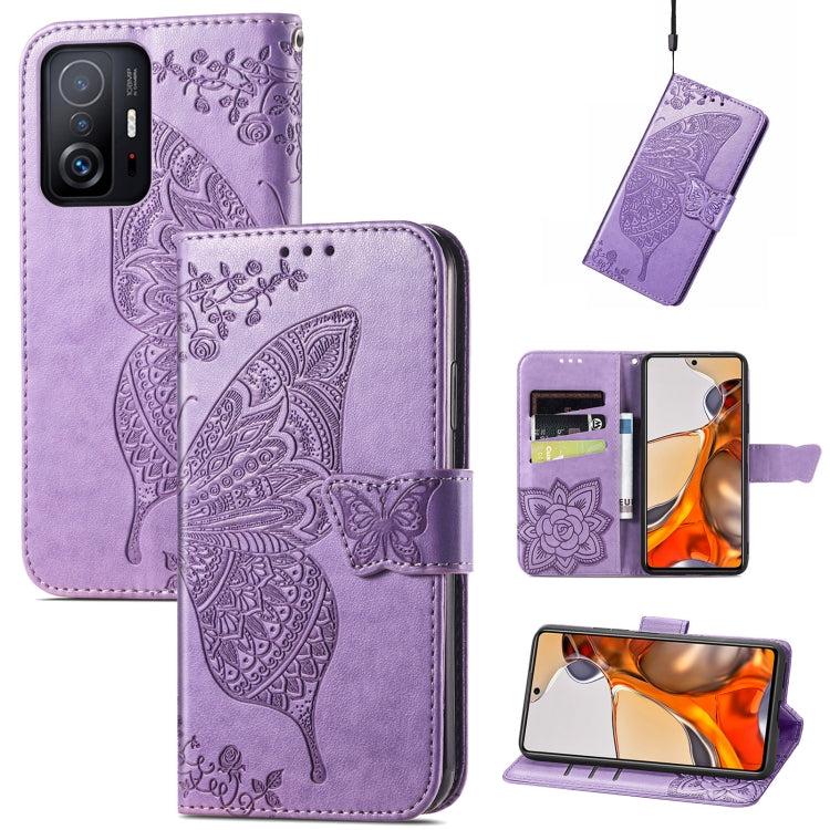 Butterfly Love Flowers Embossed Horizontal Flip Leather Case with Holder & Card Slots & Wallet & Lanyard, For DOOGEE N40 Pro, For Infinix Zero 8, For OPPO Realme C21Y, For Vodafone Smart E11, For Wiko Power U30, For Xiaomi Mi 11T / 11T Pro             ...