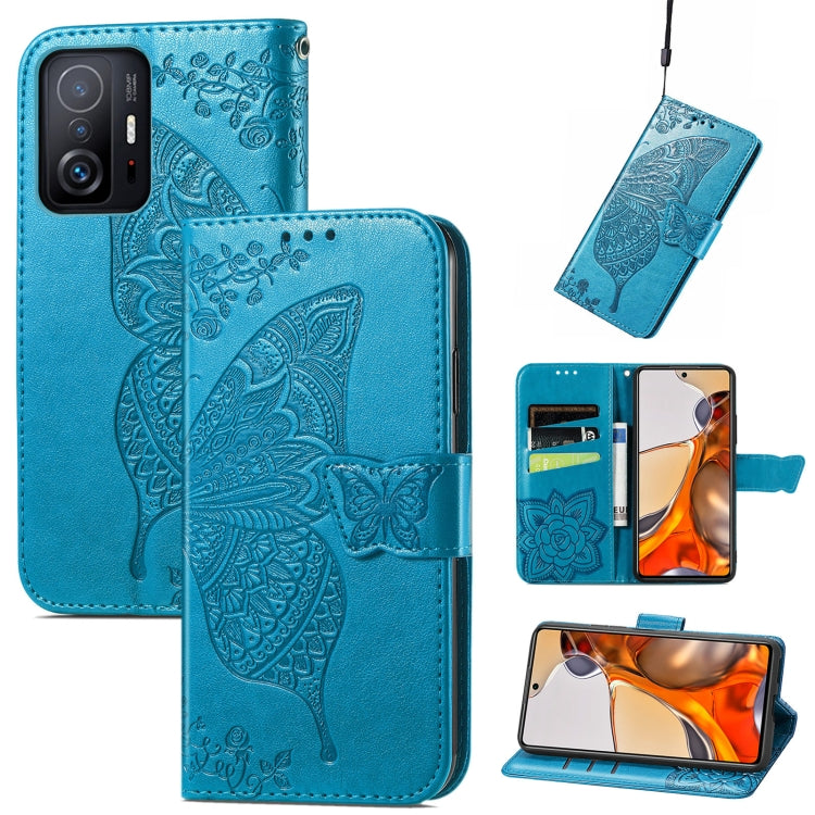 Butterfly Love Flowers Embossed Horizontal Flip Leather Case with Holder & Card Slots & Wallet & Lanyard, For DOOGEE N40 Pro, For Infinix Zero 8, For OPPO Realme C21Y, For Vodafone Smart E11, For Wiko Power U30, For Xiaomi Mi 11T / 11T Pro             ...