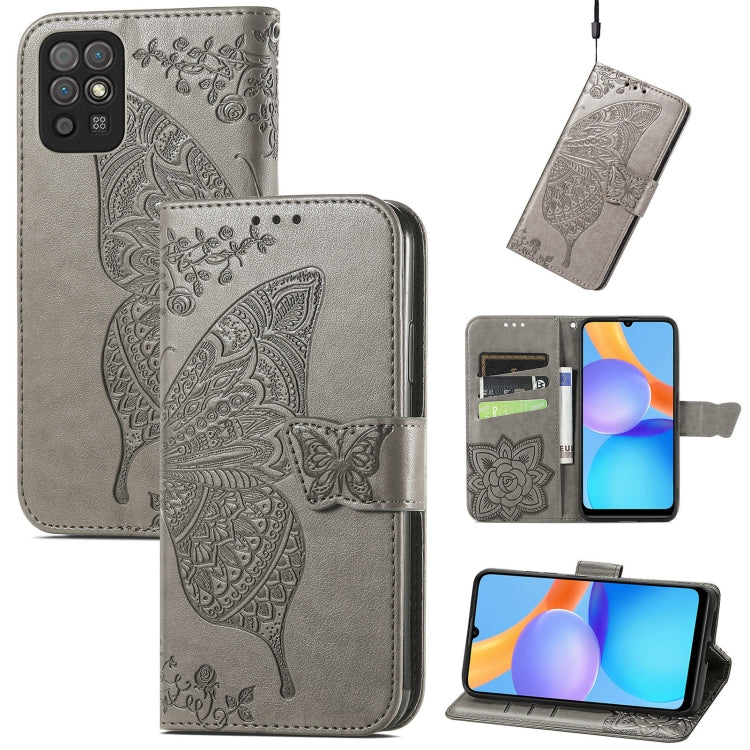 Butterfly Love Flowers Embossed Horizontal Flip Leather Case with Holder & Card Slots & Wallet & Lanyard, For DOOGEE N40 Pro, For Infinix Zero 8, For OPPO Realme C21Y, For Vodafone Smart E11, For Wiko Power U30, For Xiaomi Mi 11T / 11T Pro             ...