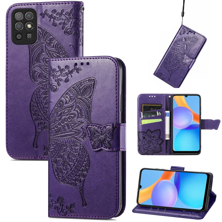 Butterfly Love Flowers Embossed Horizontal Flip Leather Case with Holder & Card Slots & Wallet & Lanyard, For DOOGEE N40 Pro, For Infinix Zero 8, For OPPO Realme C21Y, For Vodafone Smart E11, For Wiko Power U30, For Xiaomi Mi 11T / 11T Pro             ...