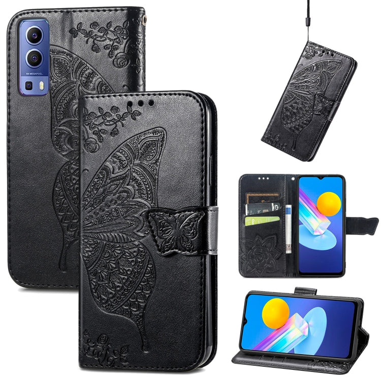 Butterfly Love Flowers Embossed Horizontal Flip Leather Case with Holder & Card Slots & Wallet & Lanyard, For DOOGEE N40 Pro, For Infinix Zero 8, For OPPO Realme C21Y, For Vodafone Smart E11, For Wiko Power U30, For Xiaomi Mi 11T / 11T Pro             ...
