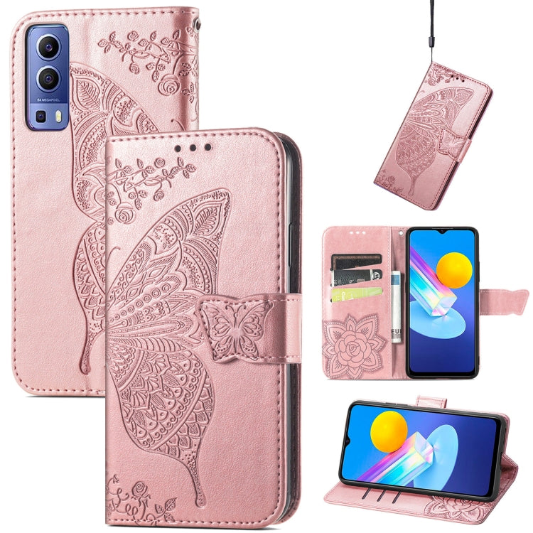 Butterfly Love Flowers Embossed Horizontal Flip Leather Case with Holder & Card Slots & Wallet & Lanyard, For DOOGEE N40 Pro, For Infinix Zero 8, For OPPO Realme C21Y, For Vodafone Smart E11, For Wiko Power U30, For Xiaomi Mi 11T / 11T Pro             ...