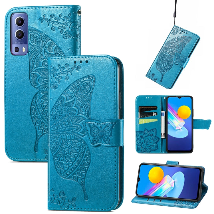 Butterfly Love Flowers Embossed Horizontal Flip Leather Case with Holder & Card Slots & Wallet & Lanyard, For DOOGEE N40 Pro, For Infinix Zero 8, For OPPO Realme C21Y, For Vodafone Smart E11, For Wiko Power U30, For Xiaomi Mi 11T / 11T Pro             ...