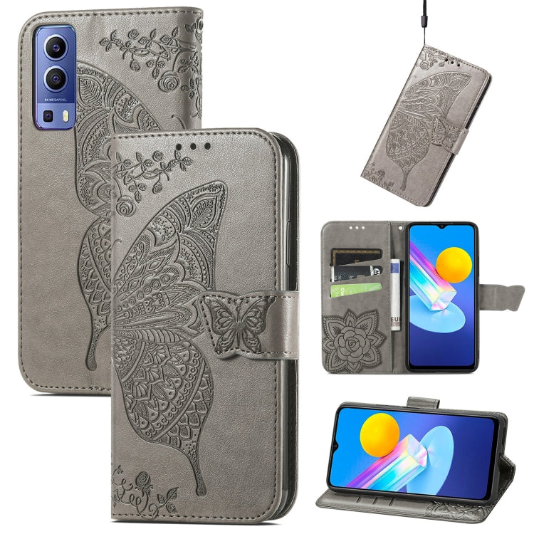 Butterfly Love Flowers Embossed Horizontal Flip Leather Case with Holder & Card Slots & Wallet & Lanyard, For DOOGEE N40 Pro, For Infinix Zero 8, For OPPO Realme C21Y, For Vodafone Smart E11, For Wiko Power U30, For Xiaomi Mi 11T / 11T Pro             ...