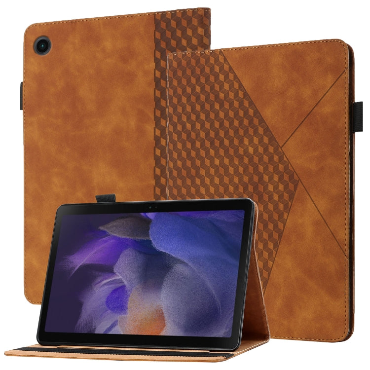 Rhombus Skin Feel Horizontal Flip Tablet Leather Case with Card Slots & Holder, For Samsung Galaxy Tab A8 10.5 2021 X200/X205, For OPPO Realme Pad