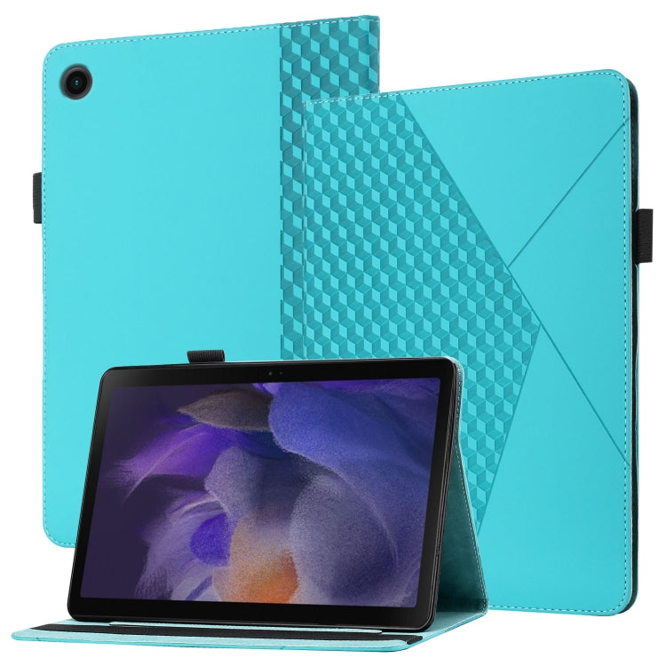 Rhombus Skin Feel Horizontal Flip Tablet Leather Case with Card Slots & Holder, For Samsung Galaxy Tab A8 10.5 2021 X200/X205, For OPPO Realme Pad