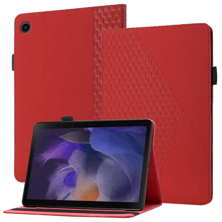 Rhombus Skin Feel Horizontal Flip Tablet Leather Case with Card Slots & Holder, For Samsung Galaxy Tab A8 10.5 2021 X200/X205, For OPPO Realme Pad