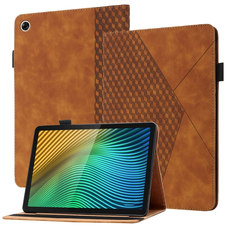 Rhombus Skin Feel Horizontal Flip Tablet Leather Case with Card Slots & Holder, For Samsung Galaxy Tab A8 10.5 2021 X200/X205, For OPPO Realme Pad