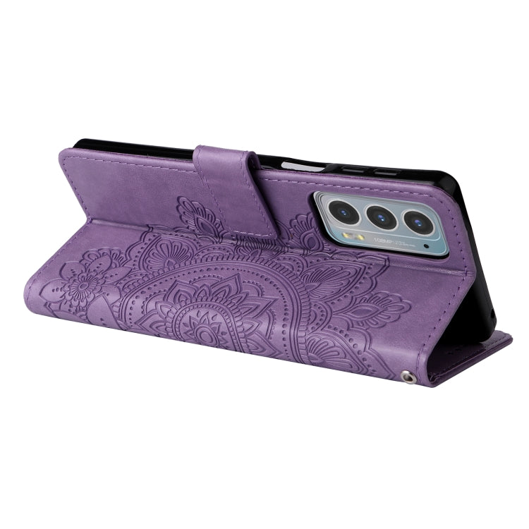 7-petal Flowers Embossing Horizontal Flip Leather Phone Case with Holder & Card Slots, For Motorola Edge 20, For vivo Y21 / Y21s / Y33s, For Nokia C20 / C10, For Samsung Galaxy A13 5G, For Xiaomi 11T / 11T Pro