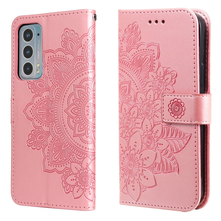 7-petal Flowers Embossing Horizontal Flip Leather Phone Case with Holder & Card Slots, For Motorola Edge 20, For vivo Y21 / Y21s / Y33s, For Nokia C20 / C10, For Samsung Galaxy A13 5G, For Xiaomi 11T / 11T Pro