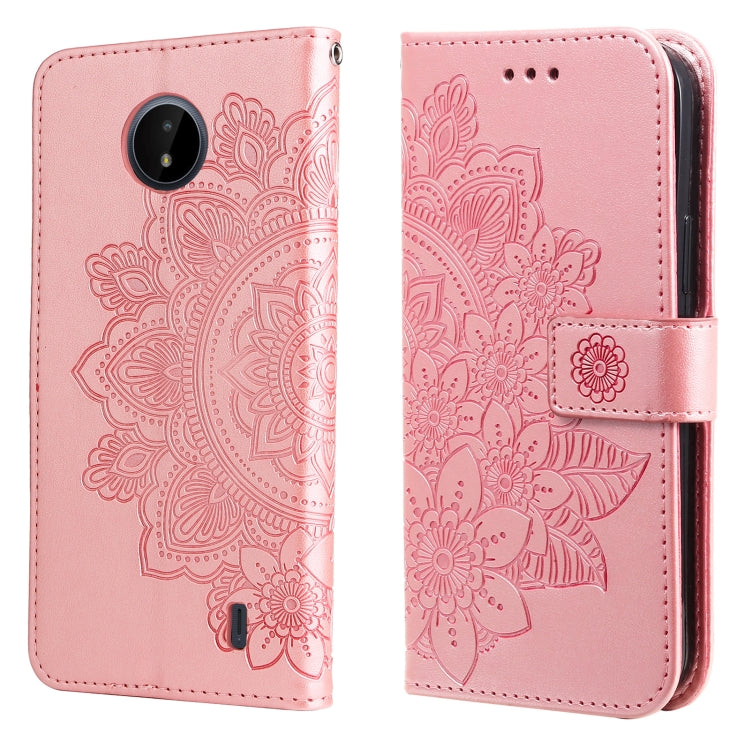 7-petal Flowers Embossing Horizontal Flip Leather Phone Case with Holder & Card Slots, For Motorola Edge 20, For vivo Y21 / Y21s / Y33s, For Nokia C20 / C10, For Samsung Galaxy A13 5G, For Xiaomi 11T / 11T Pro