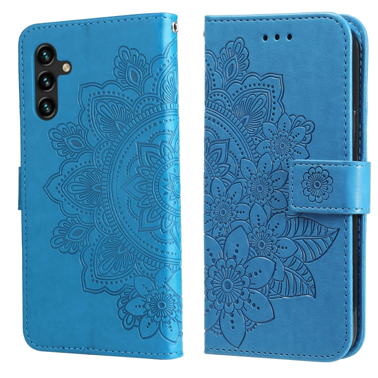 7-petal Flowers Embossing Horizontal Flip Leather Phone Case with Holder & Card Slots, For Motorola Edge 20, For vivo Y21 / Y21s / Y33s, For Nokia C20 / C10, For Samsung Galaxy A13 5G, For Xiaomi 11T / 11T Pro