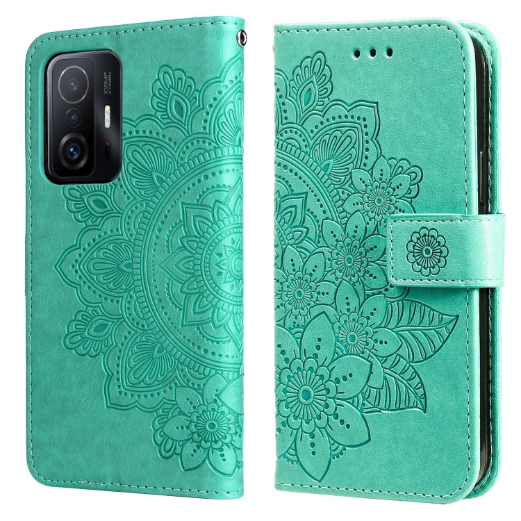 7-petal Flowers Embossing Horizontal Flip Leather Phone Case with Holder & Card Slots, For Motorola Edge 20, For vivo Y21 / Y21s / Y33s, For Nokia C20 / C10, For Samsung Galaxy A13 5G, For Xiaomi 11T / 11T Pro