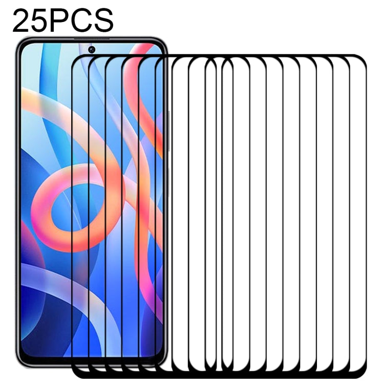 25 PCS Full Glue Full Screen Tempered Glass Film, For Xiaomi Redmi Note 11 China / Poco M4 Pro 5G(25 PCS), For Xiaomi Redmi Note 11 Pro / 11 Pro+(25 PCS)