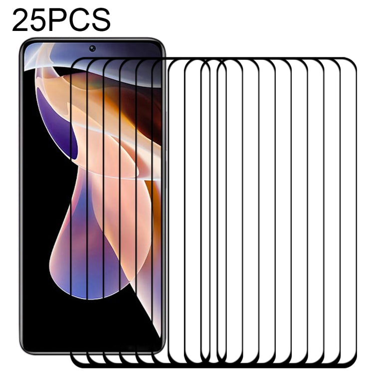 25 PCS Full Glue Full Screen Tempered Glass Film, For Xiaomi Redmi Note 11 China / Poco M4 Pro 5G(25 PCS), For Xiaomi Redmi Note 11 Pro / 11 Pro+(25 PCS)
