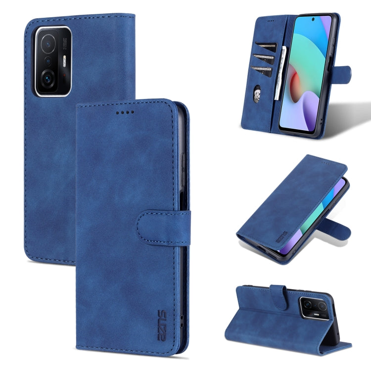 AZNS Skin Feel Calf Texture Horizontal Flip Phone Leather Case, For Xiaomi Mi 11T / 11T Pro