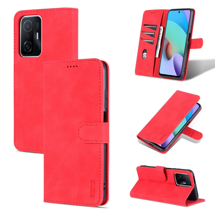 AZNS Skin Feel Calf Texture Horizontal Flip Phone Leather Case, For Xiaomi Mi 11T / 11T Pro