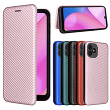 Load image into Gallery viewer, Carbon Fiber Texture Magnetic Horizontal Flip Leather Phone Case with Card Slot, For Blackview Oscal C20, For Samsung Galaxy A13 5G, For Motorola Moto E20 / E30 / E40