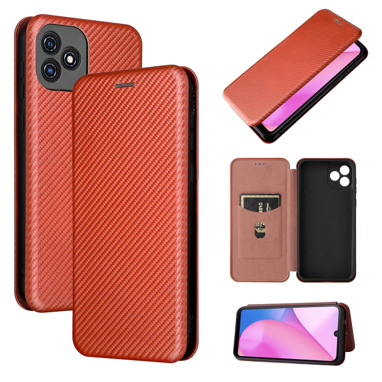 Carbon Fiber Texture Magnetic Horizontal Flip Leather Phone Case with Card Slot, For Blackview Oscal C20, For Samsung Galaxy A13 5G, For Motorola Moto E20 / E30 / E40