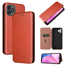 Load image into Gallery viewer, Carbon Fiber Texture Magnetic Horizontal Flip Leather Phone Case with Card Slot, For Blackview Oscal C20, For Samsung Galaxy A13 5G, For Motorola Moto E20 / E30 / E40