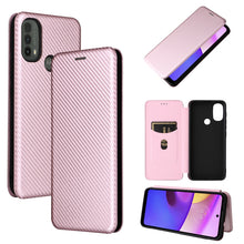 Load image into Gallery viewer, Carbon Fiber Texture Magnetic Horizontal Flip Leather Phone Case with Card Slot, For Blackview Oscal C20, For Samsung Galaxy A13 5G, For Motorola Moto E20 / E30 / E40