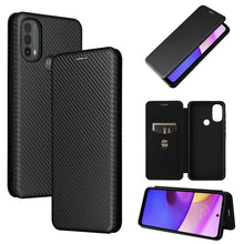 Load image into Gallery viewer, Carbon Fiber Texture Magnetic Horizontal Flip Leather Phone Case with Card Slot, For Blackview Oscal C20, For Samsung Galaxy A13 5G, For Motorola Moto E20 / E30 / E40