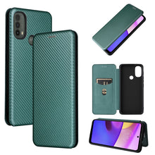 Load image into Gallery viewer, Carbon Fiber Texture Magnetic Horizontal Flip Leather Phone Case with Card Slot, For Blackview Oscal C20, For Samsung Galaxy A13 5G, For Motorola Moto E20 / E30 / E40