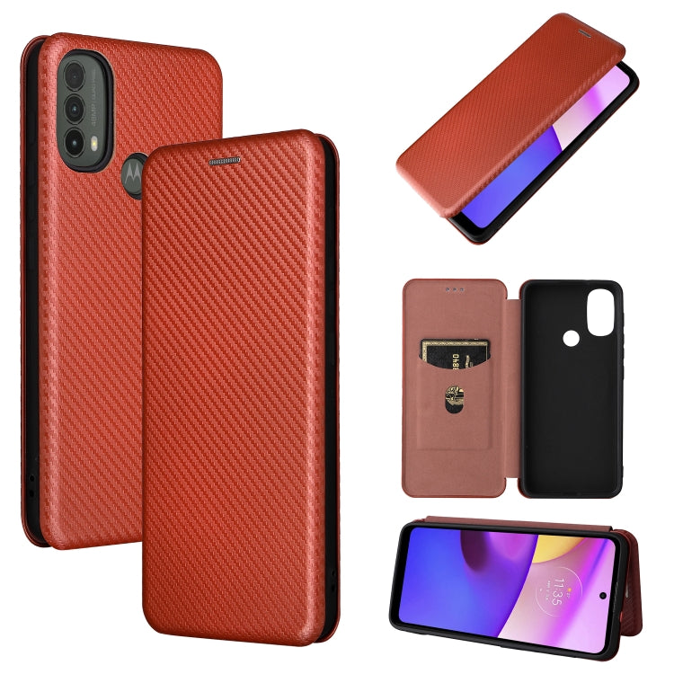 Carbon Fiber Texture Magnetic Horizontal Flip Leather Phone Case with Card Slot, For Blackview Oscal C20, For Samsung Galaxy A13 5G, For Motorola Moto E20 / E30 / E40
