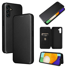 Load image into Gallery viewer, Carbon Fiber Texture Magnetic Horizontal Flip Leather Phone Case with Card Slot, For Blackview Oscal C20, For Samsung Galaxy A13 5G, For Motorola Moto E20 / E30 / E40