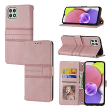 Load image into Gallery viewer, Embossed Striped Magnetic Buckle Horizontal Flip Phone Leather Case, For Samsung Galaxy A03 International Version, For Xiaomi Redmi Note 11, For Samsung Galaxy A03 EU Version, For Xiaomi Redmi Note 11 Pro, For Samaung Galaxy S22 Ultra 5G