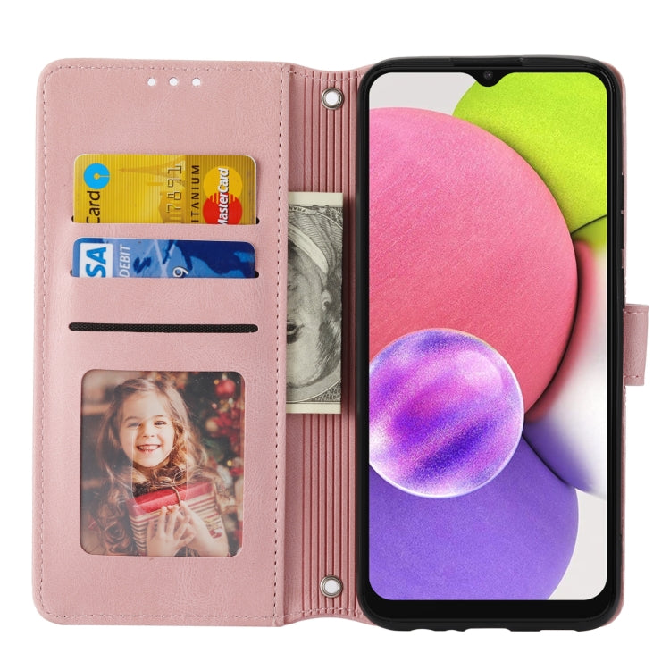 Embossed Striped Magnetic Buckle Horizontal Flip Phone Leather Case, For Samsung Galaxy A03 International Version, For Xiaomi Redmi Note 11, For Samsung Galaxy A03 EU Version, For Xiaomi Redmi Note 11 Pro, For Samaung Galaxy S22 Ultra 5G