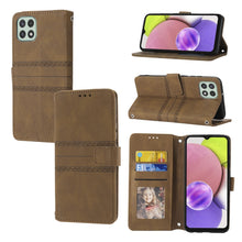 Load image into Gallery viewer, Embossed Striped Magnetic Buckle Horizontal Flip Phone Leather Case, For Samsung Galaxy A03 International Version, For Xiaomi Redmi Note 11, For Samsung Galaxy A03 EU Version, For Xiaomi Redmi Note 11 Pro, For Samaung Galaxy S22 Ultra 5G