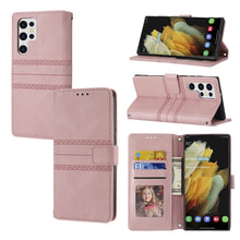 Load image into Gallery viewer, Embossed Striped Magnetic Buckle Horizontal Flip Phone Leather Case, For Samsung Galaxy A03 International Version, For Xiaomi Redmi Note 11, For Samsung Galaxy A03 EU Version, For Xiaomi Redmi Note 11 Pro, For Samaung Galaxy S22 Ultra 5G