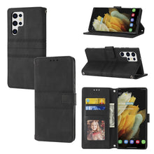 Load image into Gallery viewer, Embossed Striped Magnetic Buckle Horizontal Flip Phone Leather Case, For Samsung Galaxy A03 International Version, For Xiaomi Redmi Note 11, For Samsung Galaxy A03 EU Version, For Xiaomi Redmi Note 11 Pro, For Samaung Galaxy S22 Ultra 5G