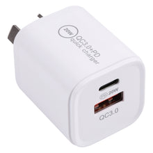 Load image into Gallery viewer, 20WACB 20W QC3.0 + PD Quick Charger, AU Plug, EU Plug, US Plug