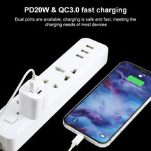 Load image into Gallery viewer, 20WACB 20W QC3.0 + PD Quick Charger, AU Plug, EU Plug, US Plug