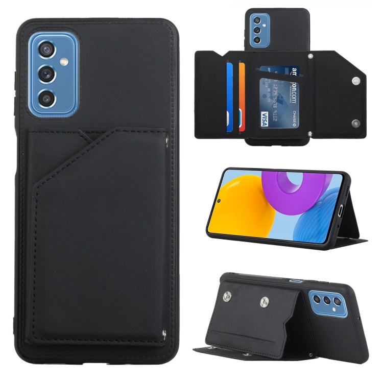 Skin Feel PU + TPU + PC Back Cover Shockproof Phone Case with Card Slots & Holder & Photo Frame, For OPPO Realme 8i, For Samsung Galaxy A13 5G, For Samsung Galaxy M52 5G, For Xiaomi Mi 11T / Mi 11 Pro