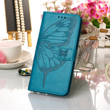 Load image into Gallery viewer, Embossed Butterfly Leather Phone Case with Holder &amp; Card Slot &amp; Wallet &amp; Lanyard, For Samsung Galaxy A13 5G, For Samsung Galaxy F52 5G, For Samsung Galaxy S22 5G, For Samsung Galaxy S22+ 5G, For Samsung Galaxy S22 Ultra 5G                              ...