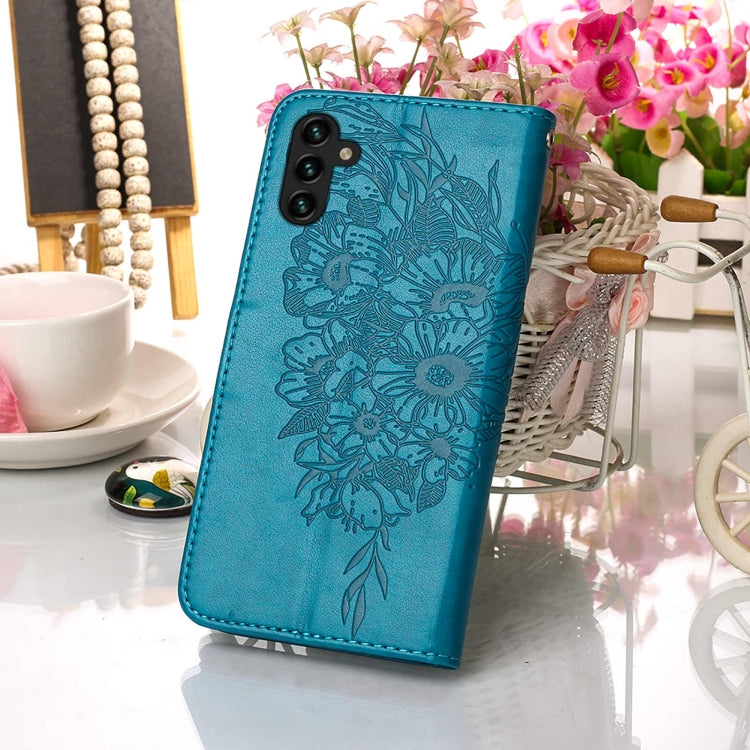 Embossed Butterfly Leather Phone Case with Holder & Card Slot & Wallet & Lanyard, For Samsung Galaxy A13 5G, For Samsung Galaxy F52 5G, For Samsung Galaxy S22 5G, For Samsung Galaxy S22+ 5G, For Samsung Galaxy S22 Ultra 5G                              ...