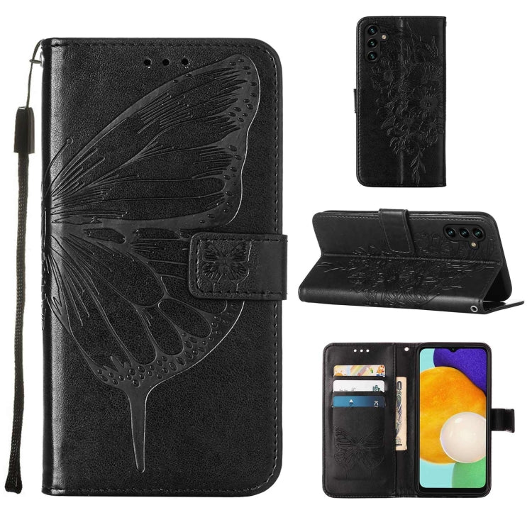 Embossed Butterfly Leather Phone Case with Holder & Card Slot & Wallet & Lanyard, For Samsung Galaxy A13 5G, For Samsung Galaxy F52 5G, For Samsung Galaxy S22 5G, For Samsung Galaxy S22+ 5G, For Samsung Galaxy S22 Ultra 5G                              ...