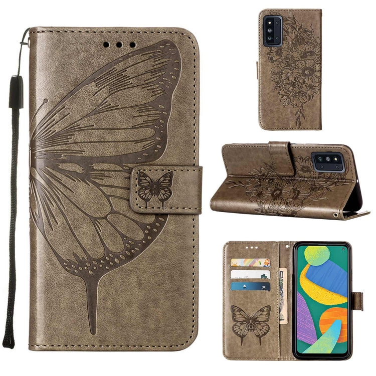 Embossed Butterfly Leather Phone Case with Holder & Card Slot & Wallet & Lanyard, For Samsung Galaxy A13 5G, For Samsung Galaxy F52 5G, For Samsung Galaxy S22 5G, For Samsung Galaxy S22+ 5G, For Samsung Galaxy S22 Ultra 5G                              ...