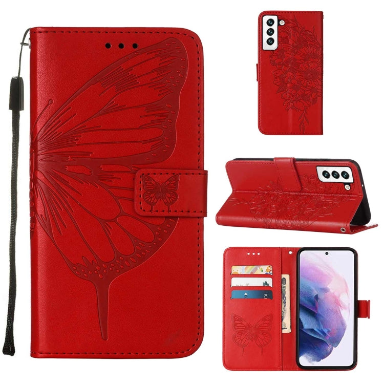 Embossed Butterfly Leather Phone Case with Holder & Card Slot & Wallet & Lanyard, For Samsung Galaxy A13 5G, For Samsung Galaxy F52 5G, For Samsung Galaxy S22 5G, For Samsung Galaxy S22+ 5G, For Samsung Galaxy S22 Ultra 5G                              ...