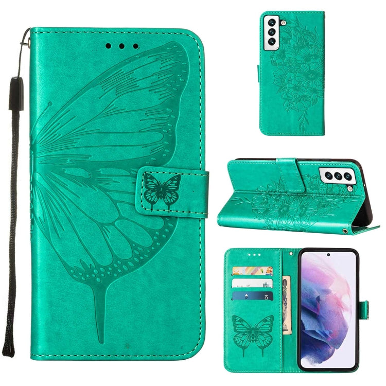 Embossed Butterfly Leather Phone Case with Holder & Card Slot & Wallet & Lanyard, For Samsung Galaxy A13 5G, For Samsung Galaxy F52 5G, For Samsung Galaxy S22 5G, For Samsung Galaxy S22+ 5G, For Samsung Galaxy S22 Ultra 5G                              ...
