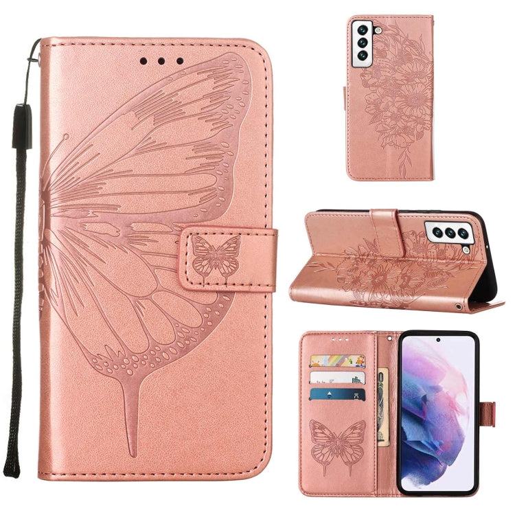 Embossed Butterfly Leather Phone Case with Holder & Card Slot & Wallet & Lanyard, For Samsung Galaxy A13 5G, For Samsung Galaxy F52 5G, For Samsung Galaxy S22 5G, For Samsung Galaxy S22+ 5G, For Samsung Galaxy S22 Ultra 5G                              ...