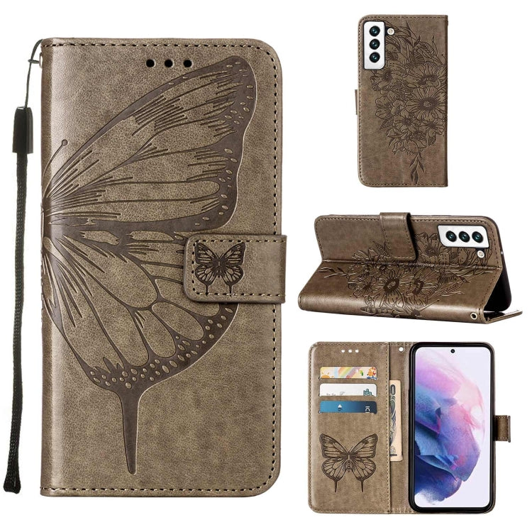 Embossed Butterfly Leather Phone Case with Holder & Card Slot & Wallet & Lanyard, For Samsung Galaxy A13 5G, For Samsung Galaxy F52 5G, For Samsung Galaxy S22 5G, For Samsung Galaxy S22+ 5G, For Samsung Galaxy S22 Ultra 5G                              ...