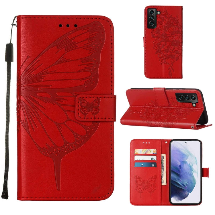 Embossed Butterfly Leather Phone Case with Holder & Card Slot & Wallet & Lanyard, For Samsung Galaxy A13 5G, For Samsung Galaxy F52 5G, For Samsung Galaxy S22 5G, For Samsung Galaxy S22+ 5G, For Samsung Galaxy S22 Ultra 5G                              ...
