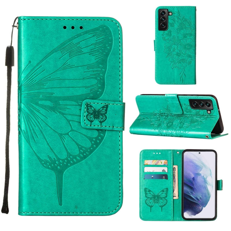 Embossed Butterfly Leather Phone Case with Holder & Card Slot & Wallet & Lanyard, For Samsung Galaxy A13 5G, For Samsung Galaxy F52 5G, For Samsung Galaxy S22 5G, For Samsung Galaxy S22+ 5G, For Samsung Galaxy S22 Ultra 5G                              ...
