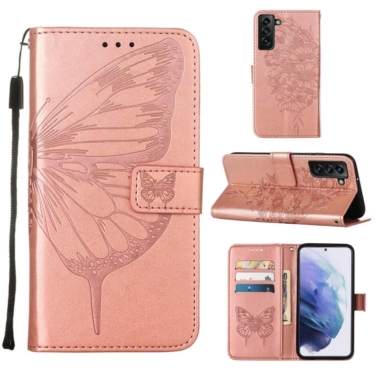 Embossed Butterfly Leather Phone Case with Holder & Card Slot & Wallet & Lanyard, For Samsung Galaxy A13 5G, For Samsung Galaxy F52 5G, For Samsung Galaxy S22 5G, For Samsung Galaxy S22+ 5G, For Samsung Galaxy S22 Ultra 5G                              ...